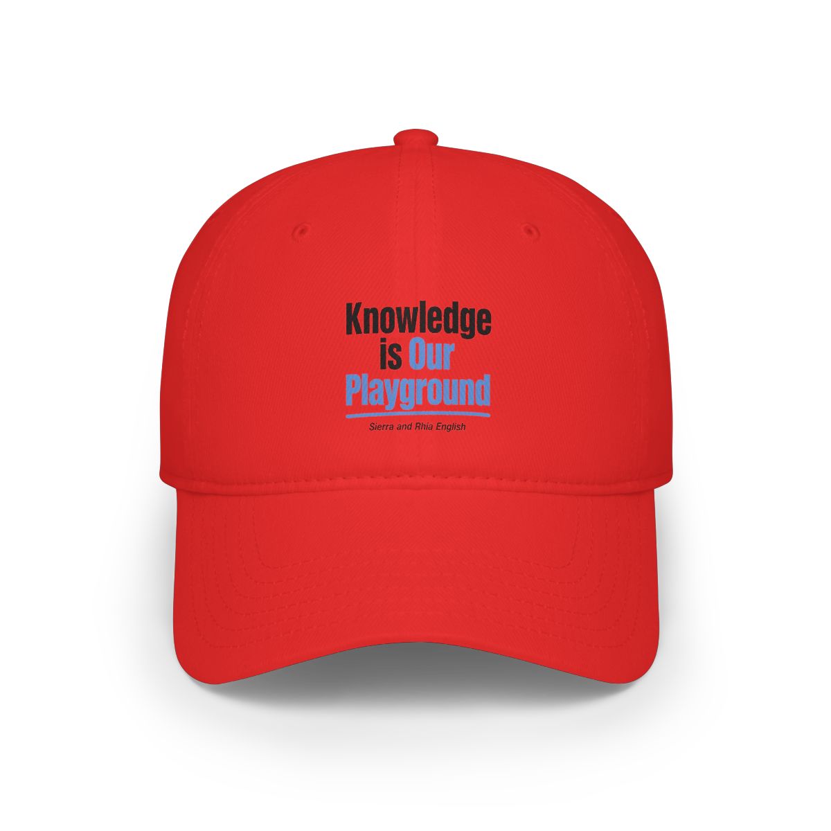 Sierra and Rhia English "Knowledge is Our Playground" Hat - Official hats merchandise