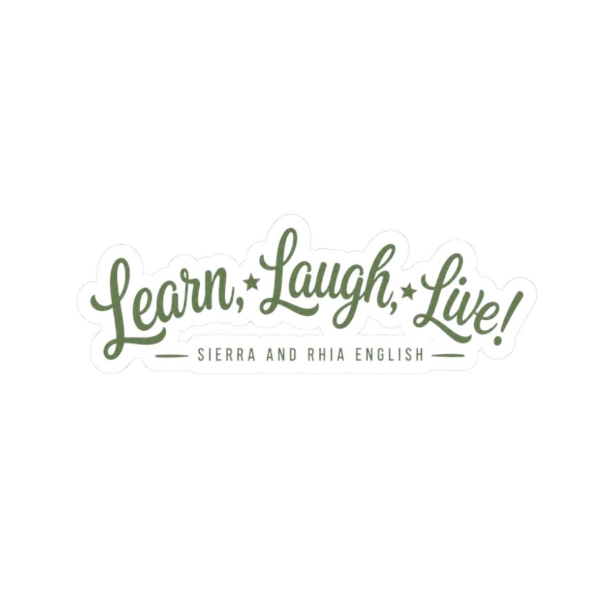 Sierra and Rhia English "Learn Sticker - Official stickers merchandise