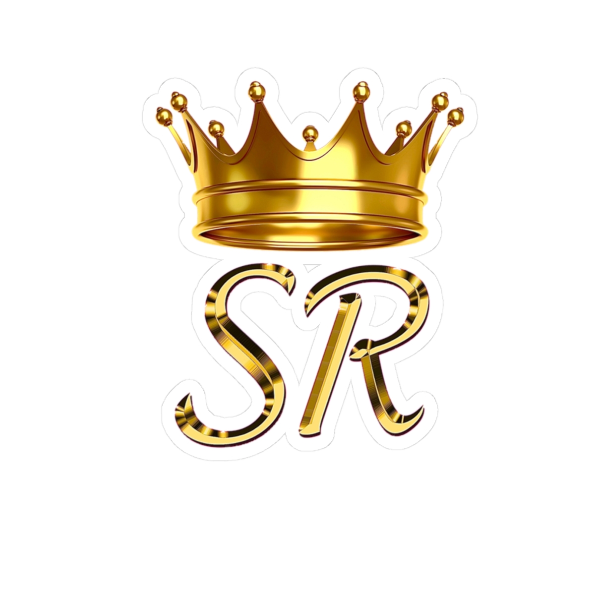 Gold Crown SR Sticker | Kiss-Cut Vinyl Leopard Accent Sierra and Rhia English - Official accessories merchandise